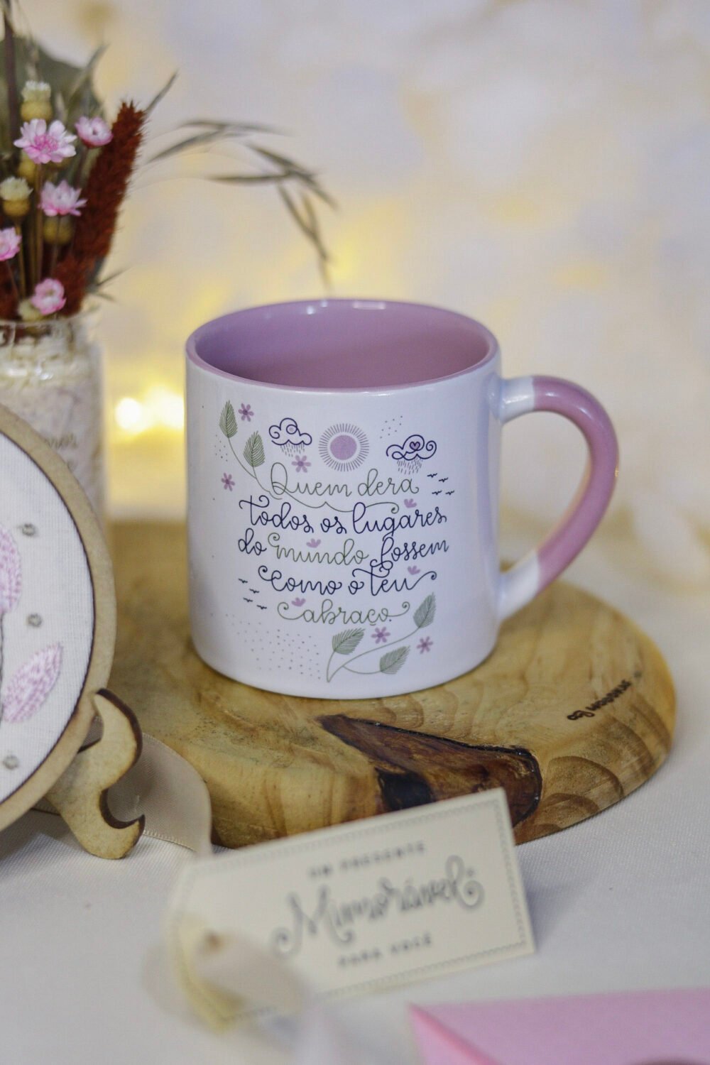 Caneca Pixutinha Rosa - Abraço da Vovó