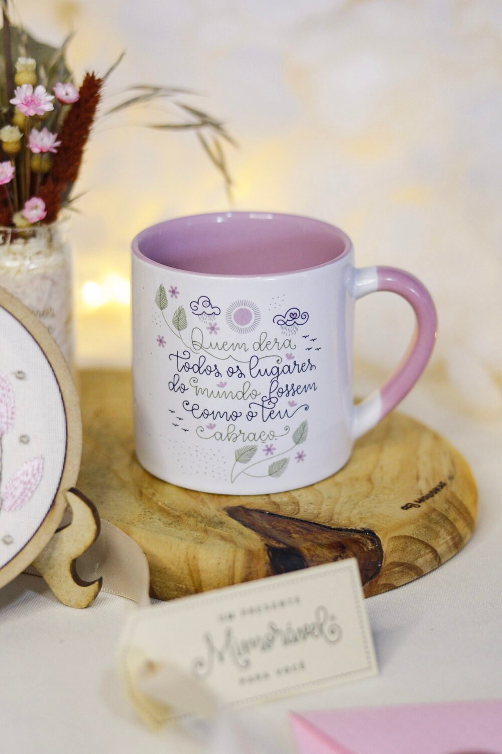 Caneca Pixutinha Rosa - Abraço da Vovó